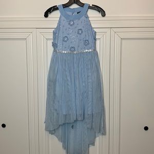 Sequin Hearts Girls Formal Dress in light blue - Size 10